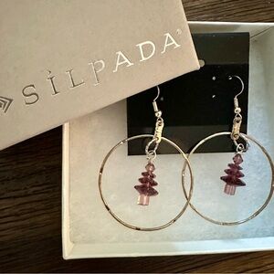 Silpada Hoop Dangles with Purple Crystals
